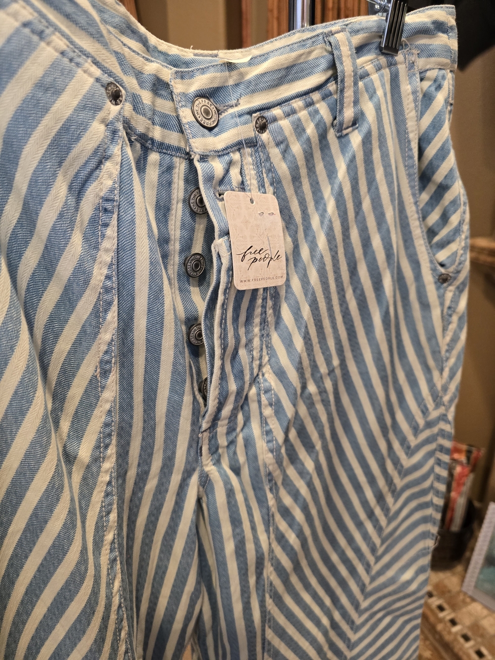 Free People Runyon striped pants, NWT L - Picture 7 of 12